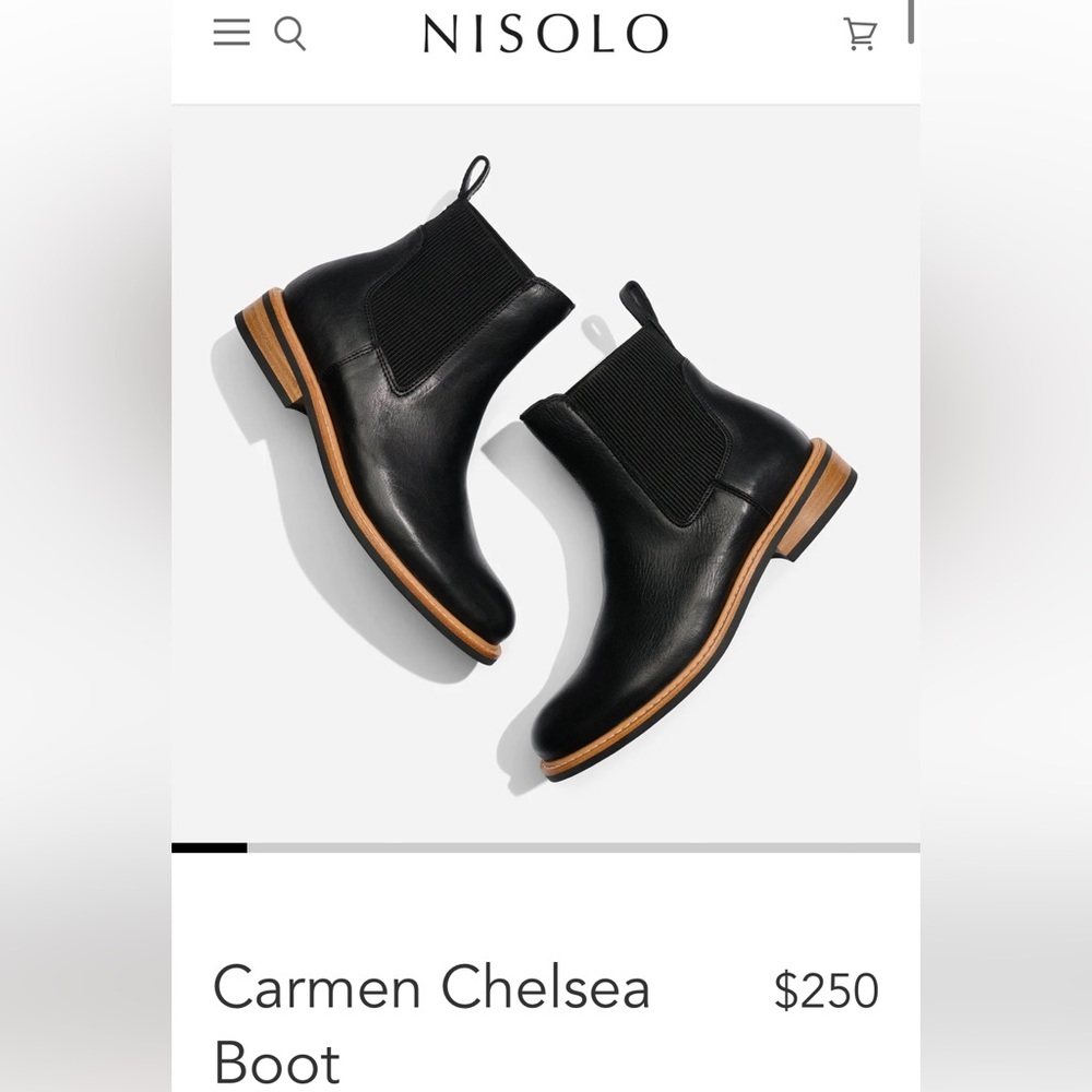 Nisolo Black Carmen Chelsea Boot